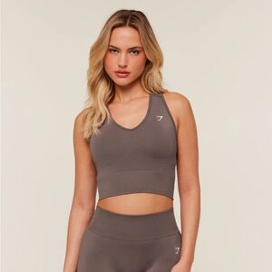Gymshark Charcoal Everyday Sleeveless Cropped Tank